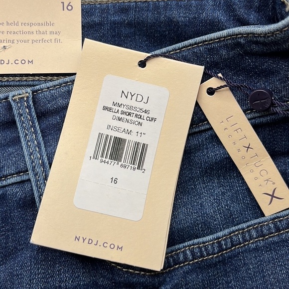 NYDJ Briella Short Roll Cuff NWT Shorts Size 16 - Picture 12 of 16